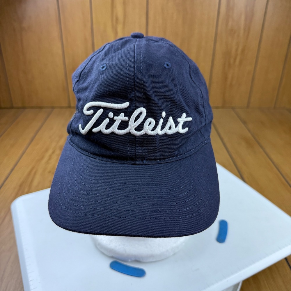 Titleist Pro Titanium 975 Golf Hat Navy Blue Adjustable Strapback TI03-9 USA